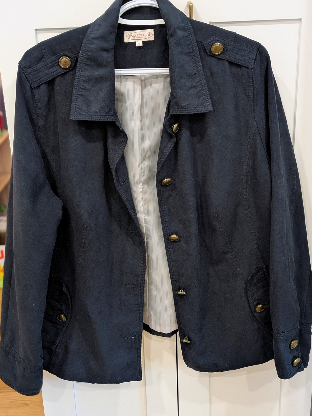Northern Reflections Navy Military-Style Jacket